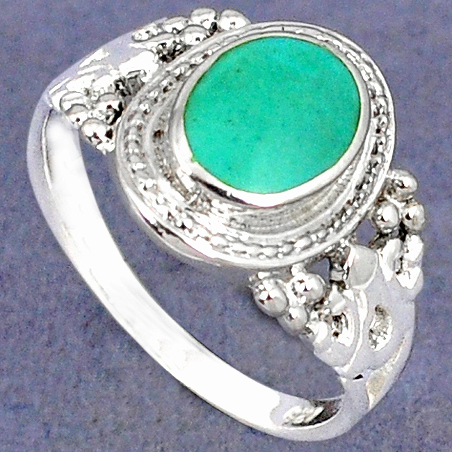 Green Turquoise Solitaire Ring